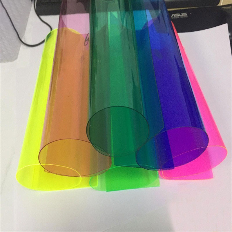 Clear Fluorescent Color PVC Soft Film for mattress film